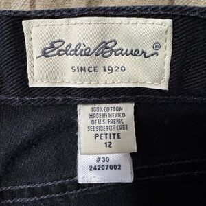 Eddie Bauer Petite Black Jeans Petite 12 - Solid Black Denim